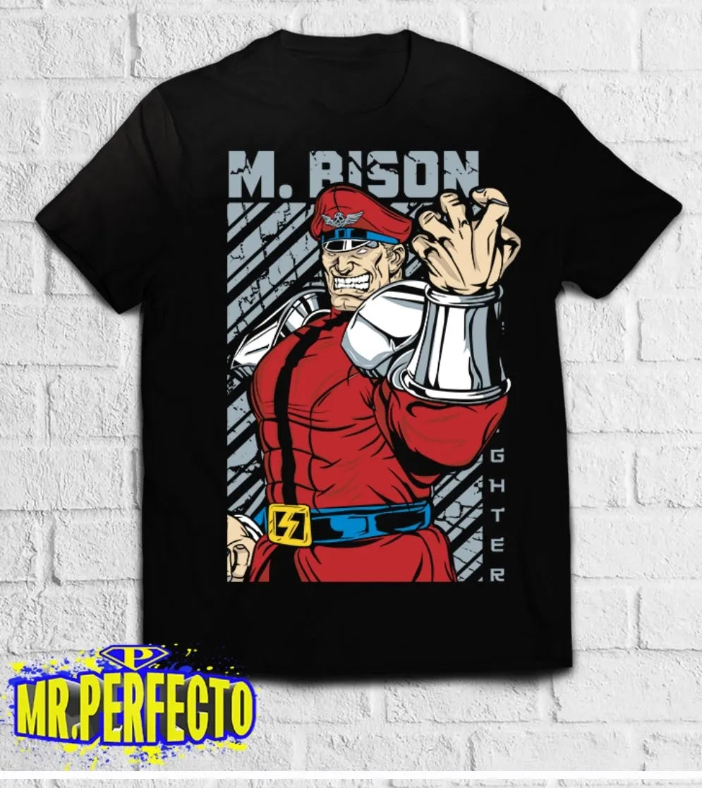 Mr. BISON Street Fighter TEE Mr Perfecto Brand